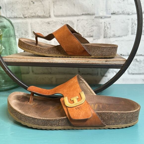 Sam Edelman Leather Thong Sandals Birkenstock Style Size 8 - Picture 1 of 5